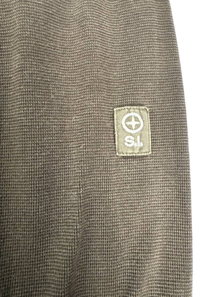 Stone Island Brown Long Sleeve Shirt - L - Think Vintage