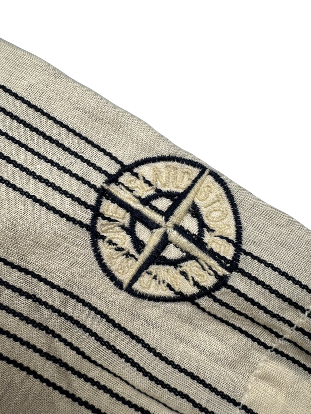 Stone Island Striped Short Sleeve Shirt - S - Think Vintage