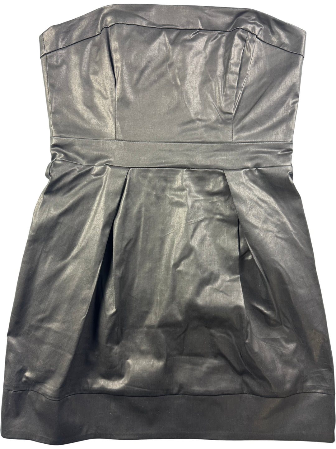 Strapless Black Dress - M - Think Vintage