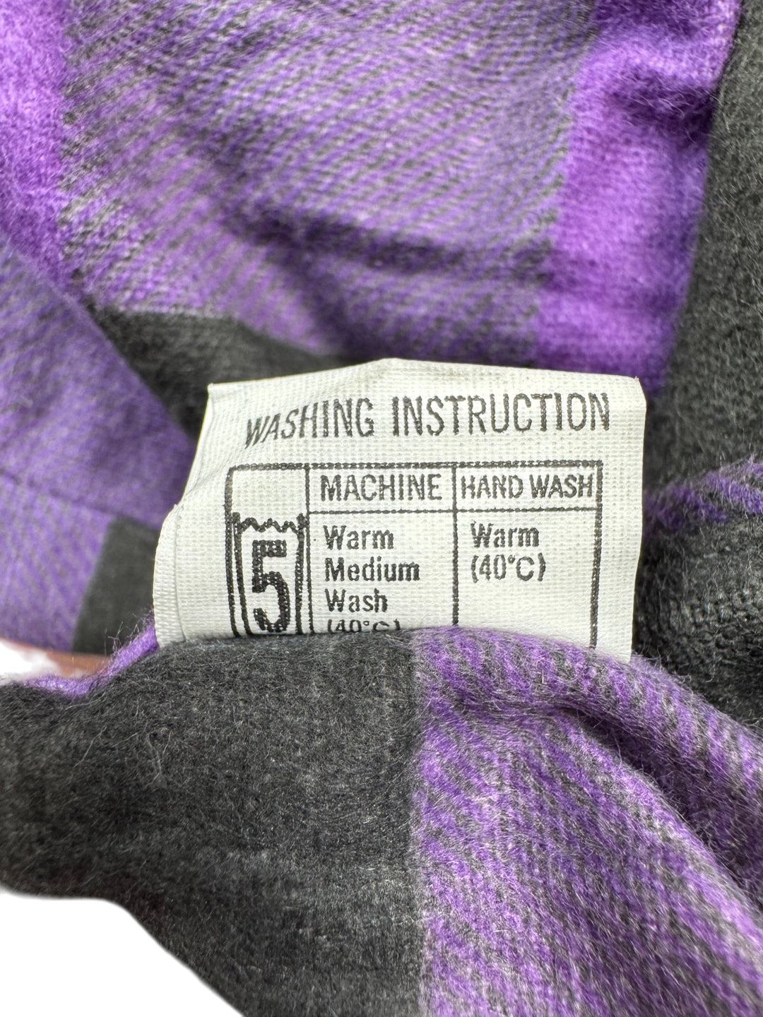 Stratos Purple Checkered Long Sleeve Shirt - L - Think Vintage Online Ltd