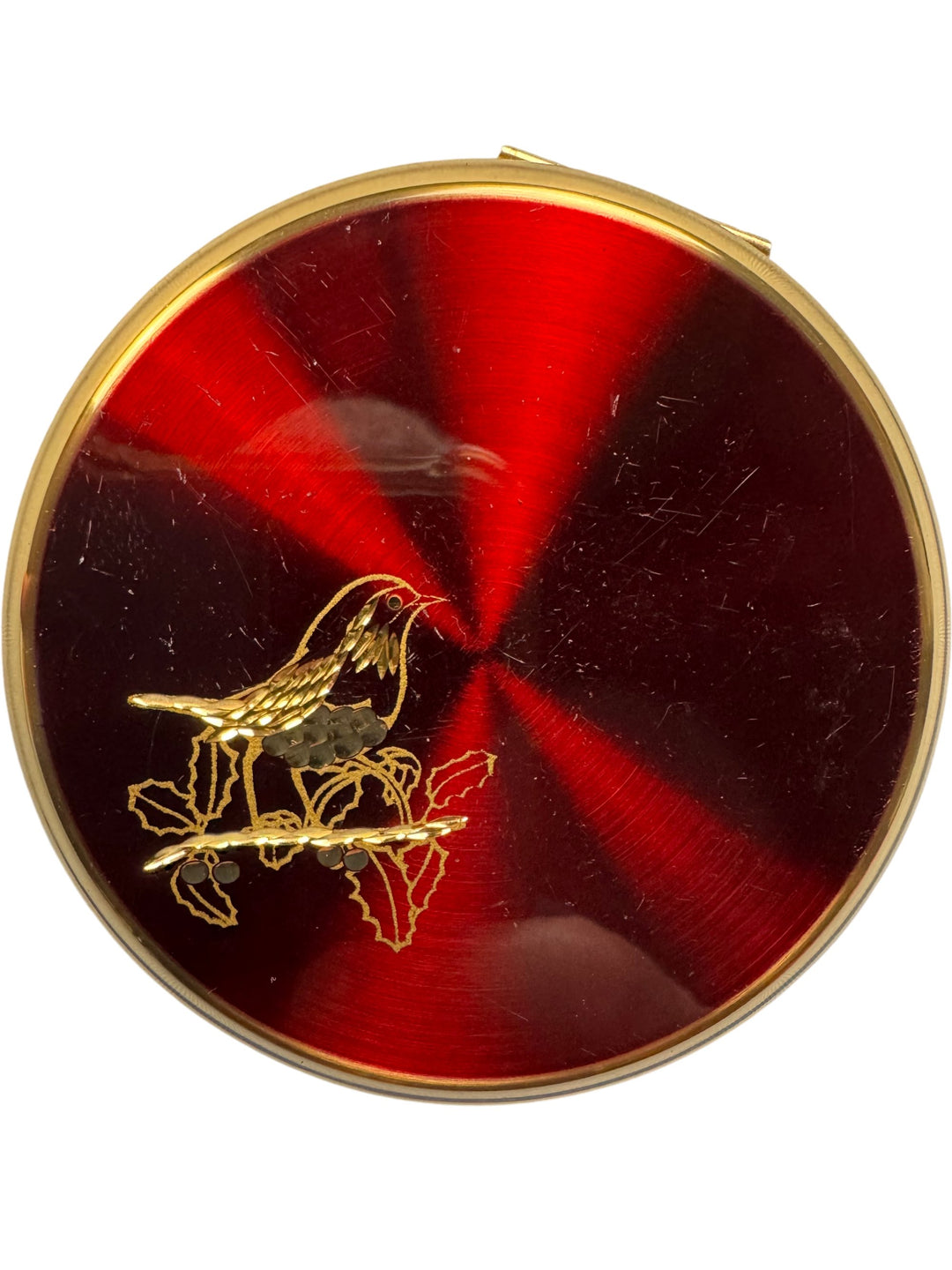 Stratton Red Convertible Compact Mirror - Think Vintage