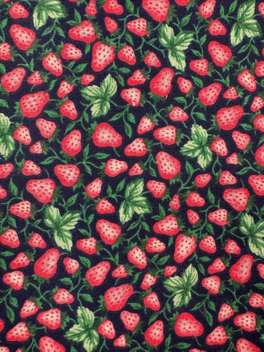 Strawberry Pattern Fabric - Think Vintage