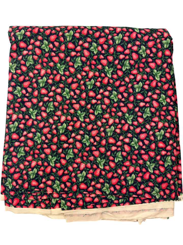 Strawberry Pattern Fabric - Think Vintage ltd