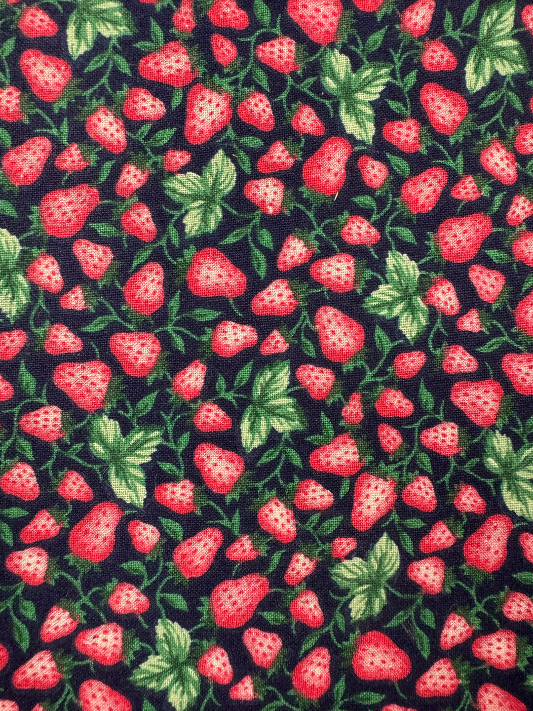 Strawberry Pattern Fabric - Think Vintage ltd