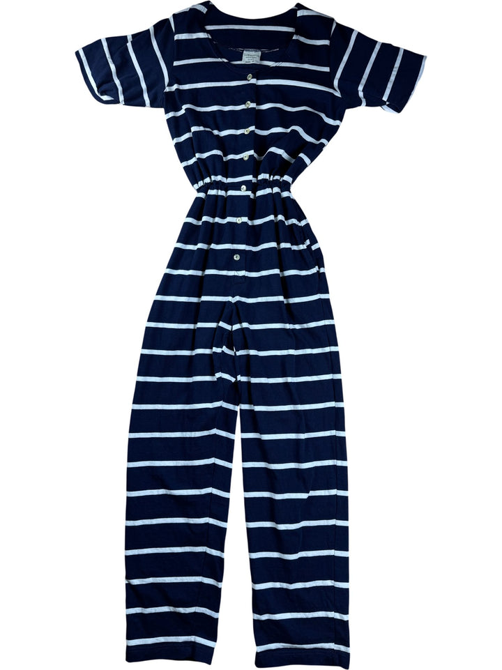 Striped Cotton Jumpsuit - S