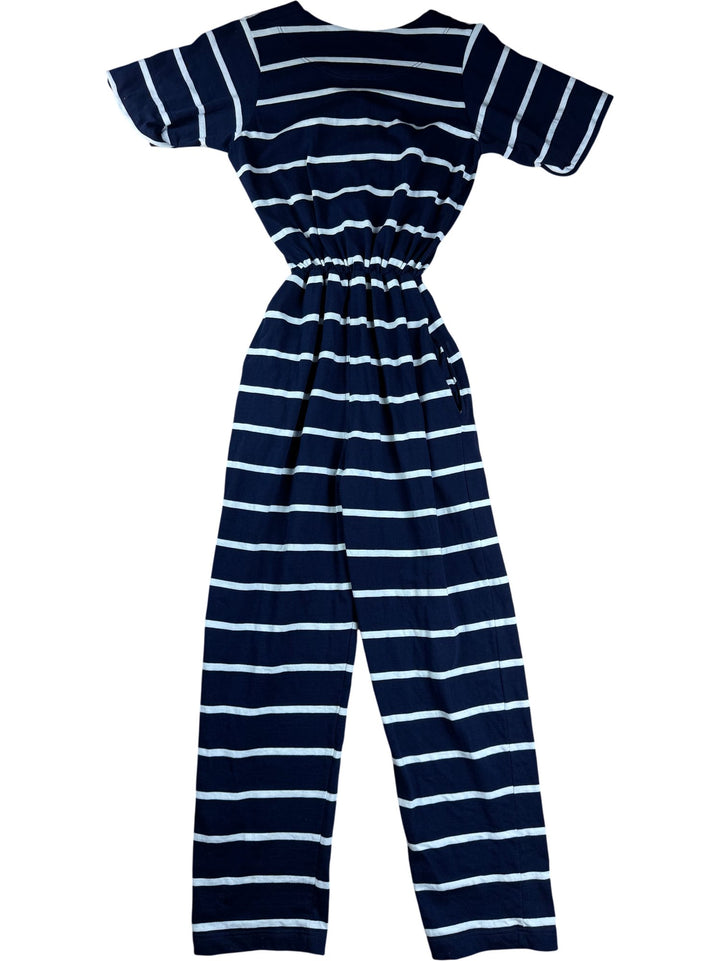 Striped Cotton Jumpsuit - S