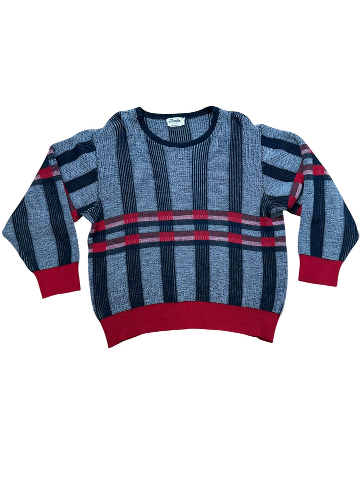 Striped Crew Neck Sweater - XL