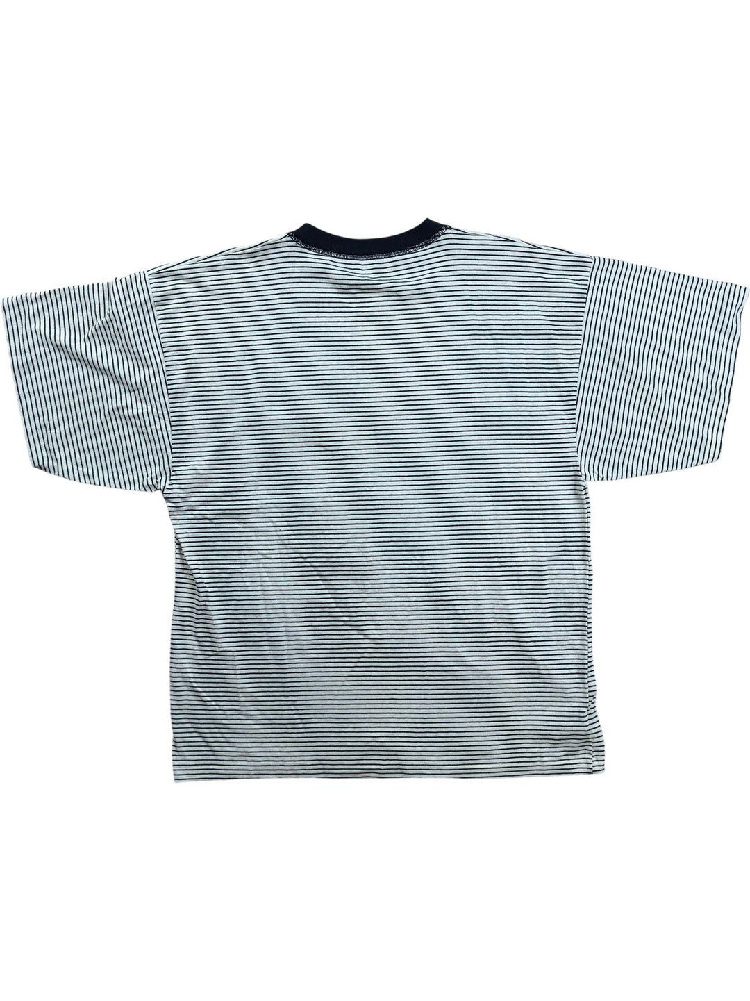 Striped Disney T-Shirt with Mickey Graphic - M - Think Vintage ltd