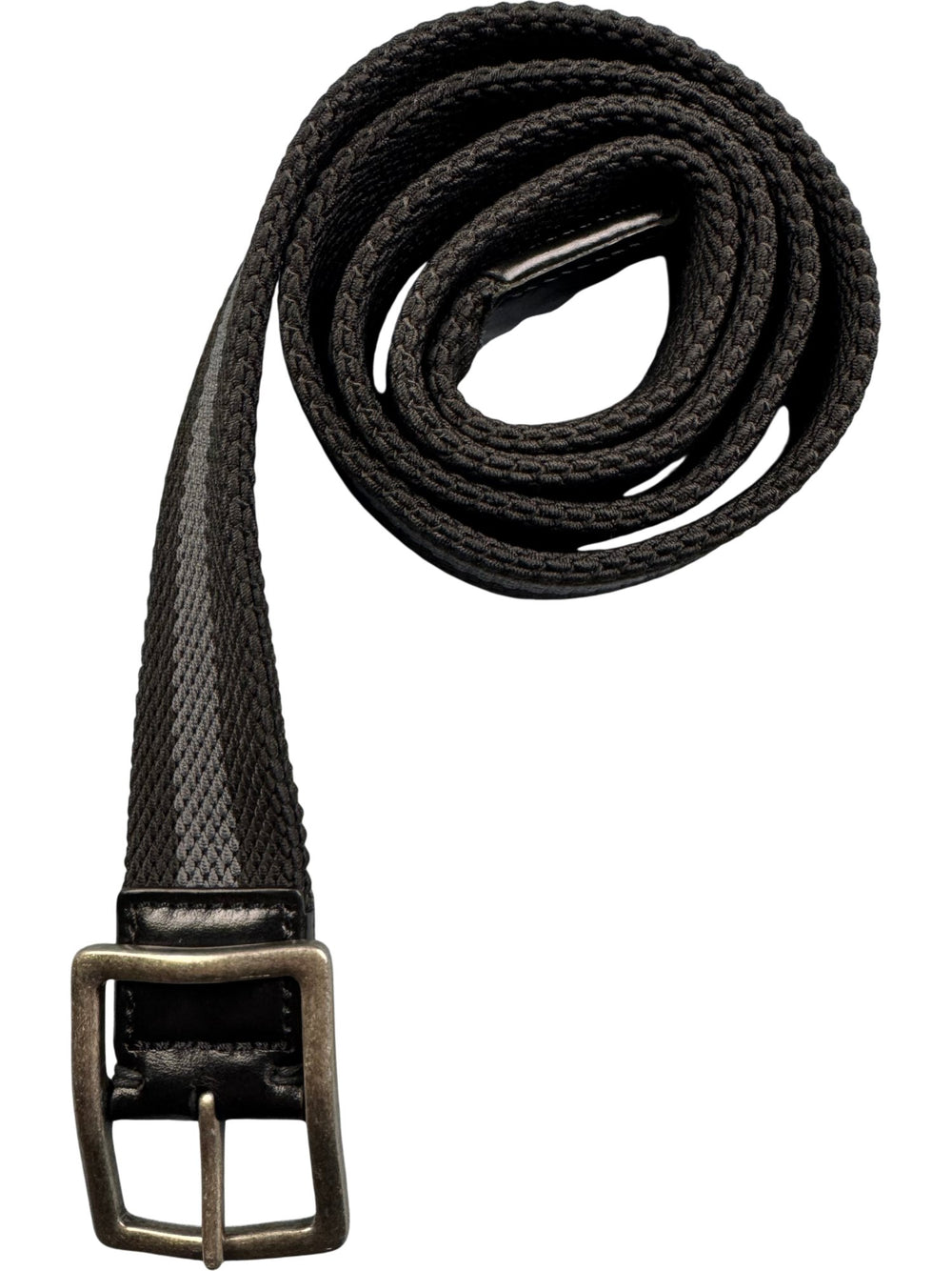 Striped Fabric Belt With Metal Buckle - Think Vintage ltd