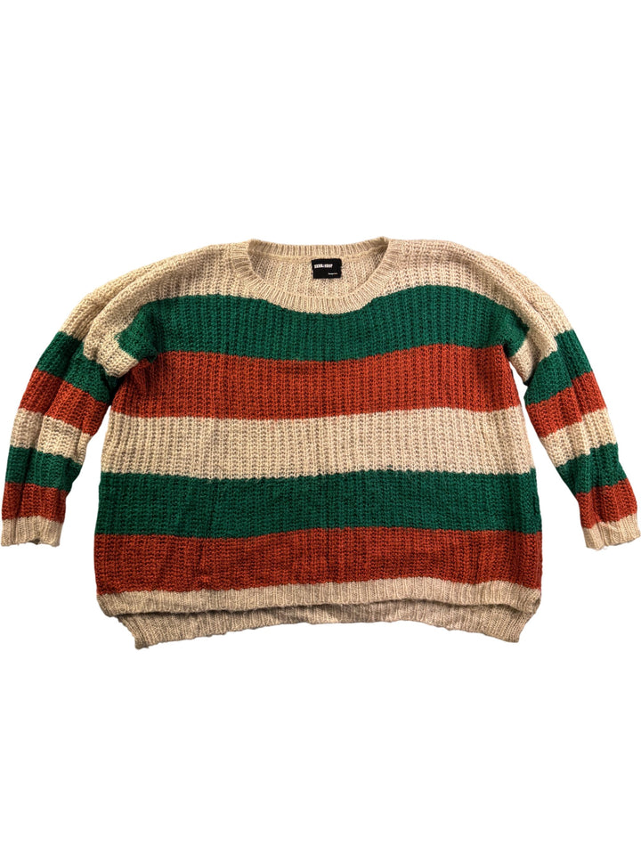 Striped Knit Sweater - L - Think Vintage