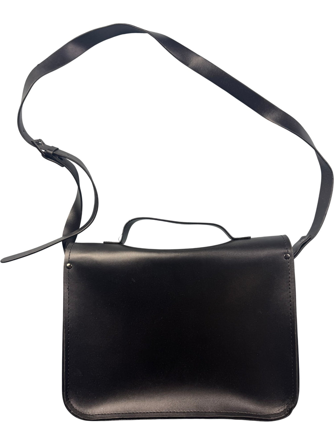 Striped Leather Satchel Bag - Think Vintage ltd