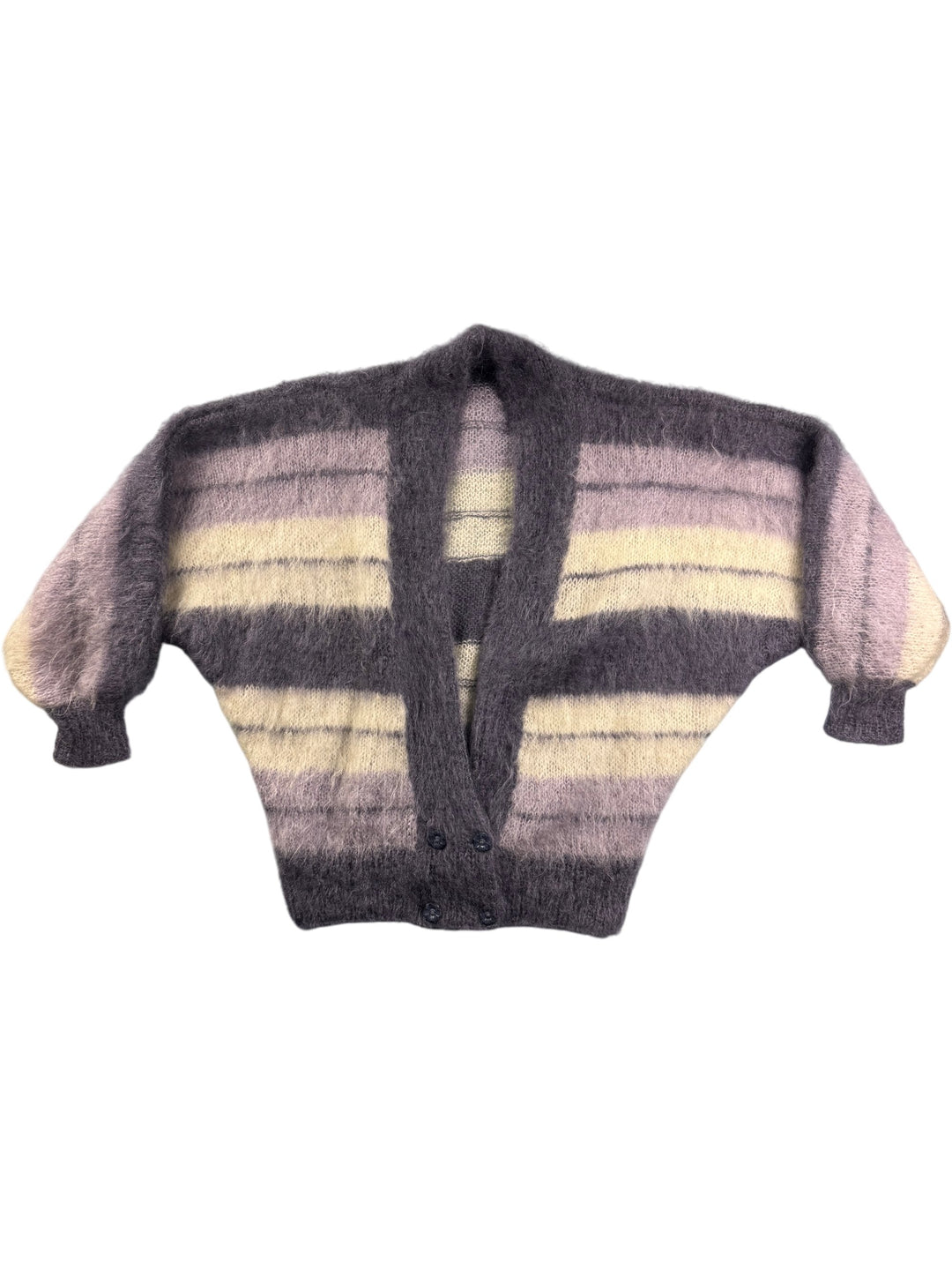 Striped Mohair Cardigan - Think Vintage