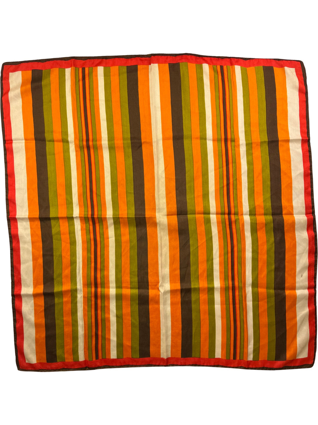 Striped Multicolor Square Scarf - Think Vintage Online Ltd