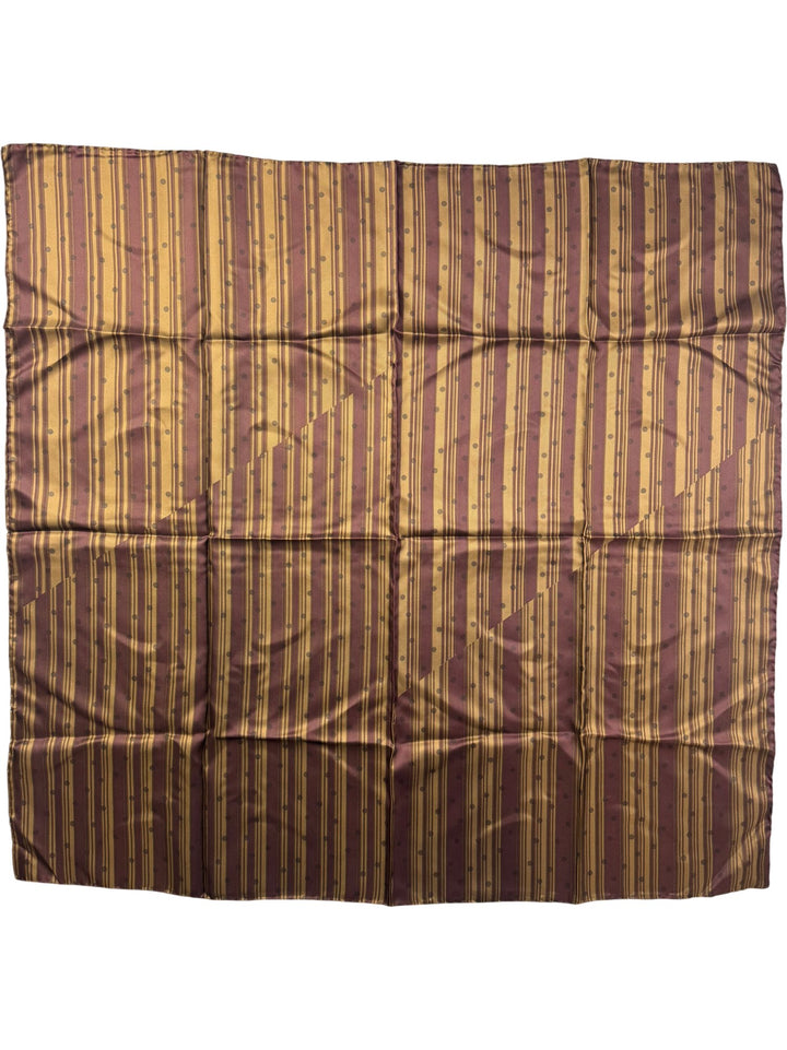 Striped Silk Square Scarf - Think Vintage ltd