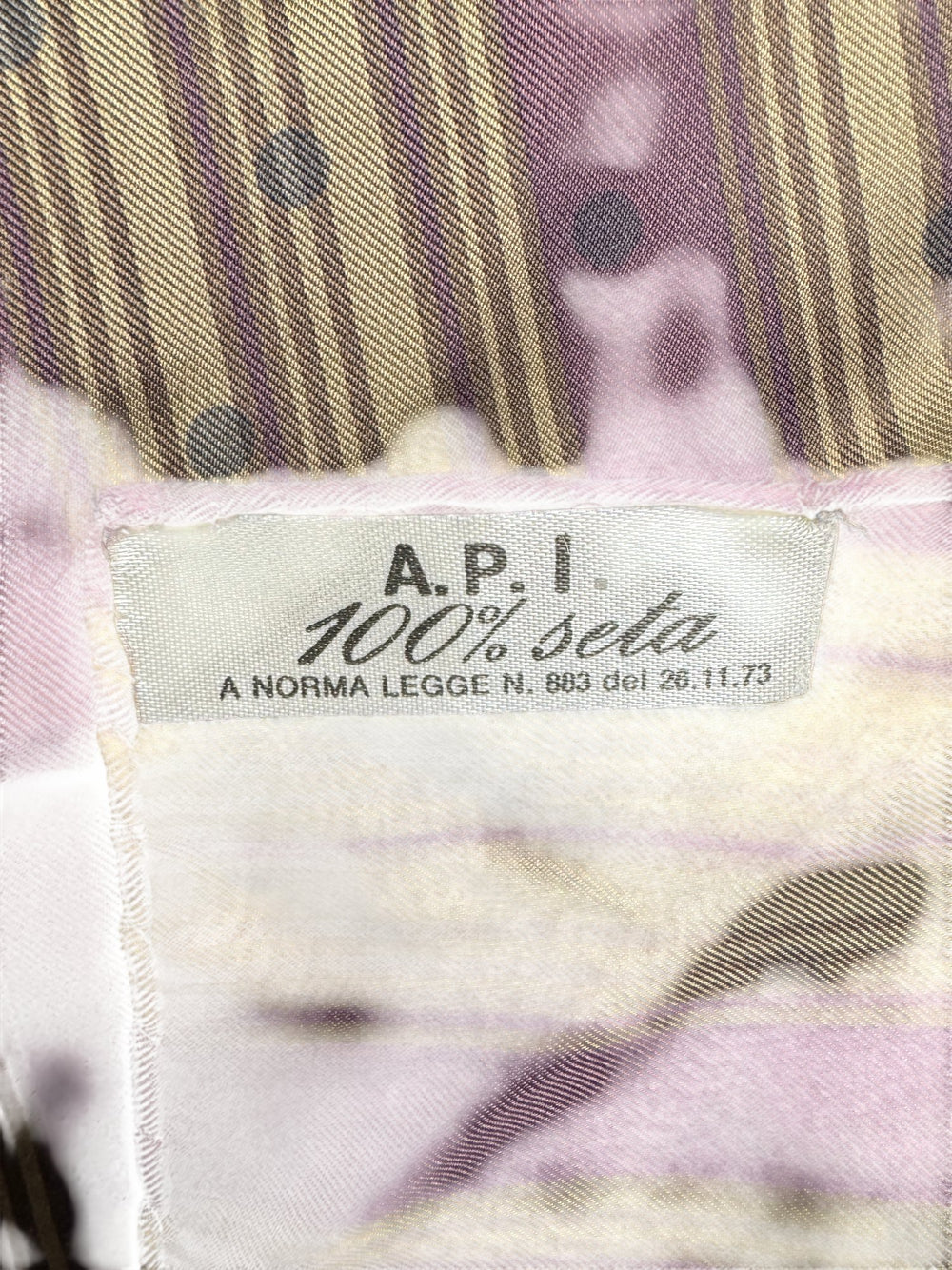 Striped Silk Square Scarf - Think Vintage ltd