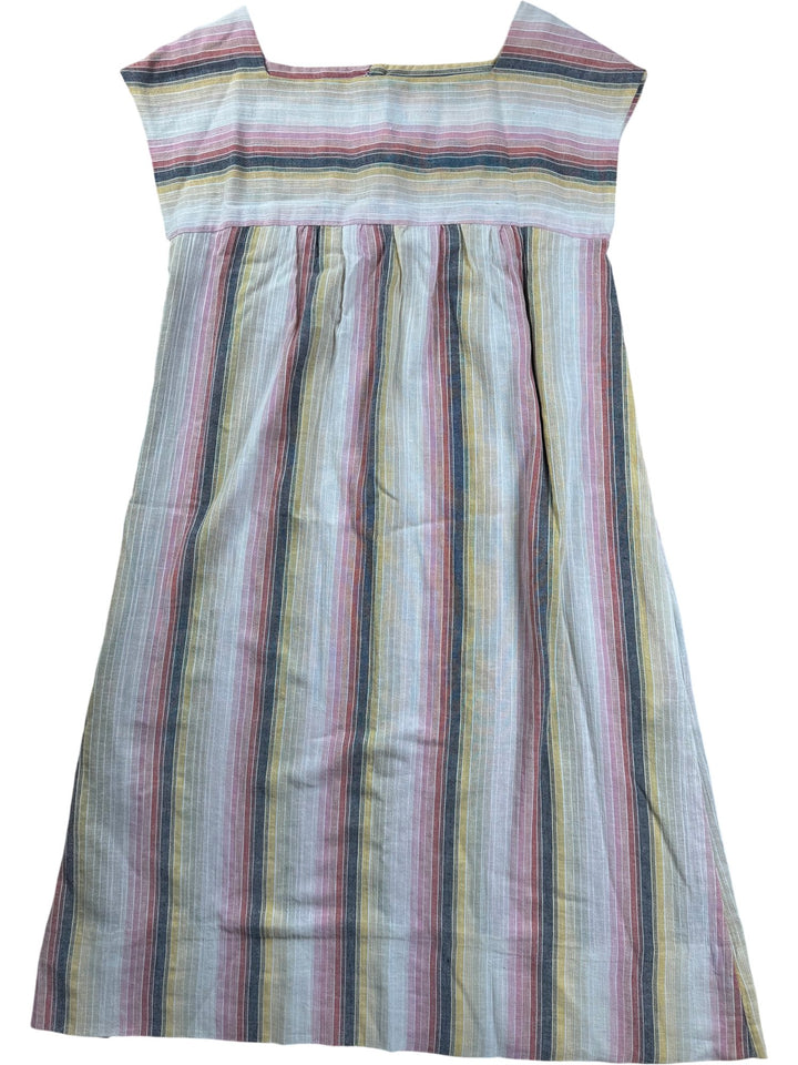 Striped Sleeveless Day Dress - S - Think Vintage ltd