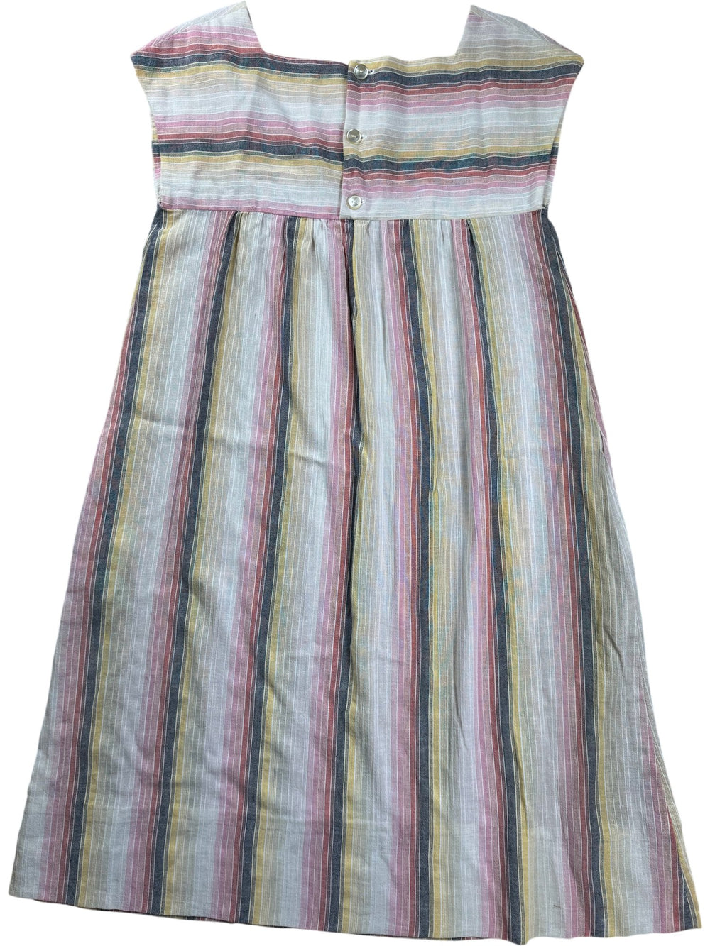 Striped Sleeveless Day Dress - S - Think Vintage ltd