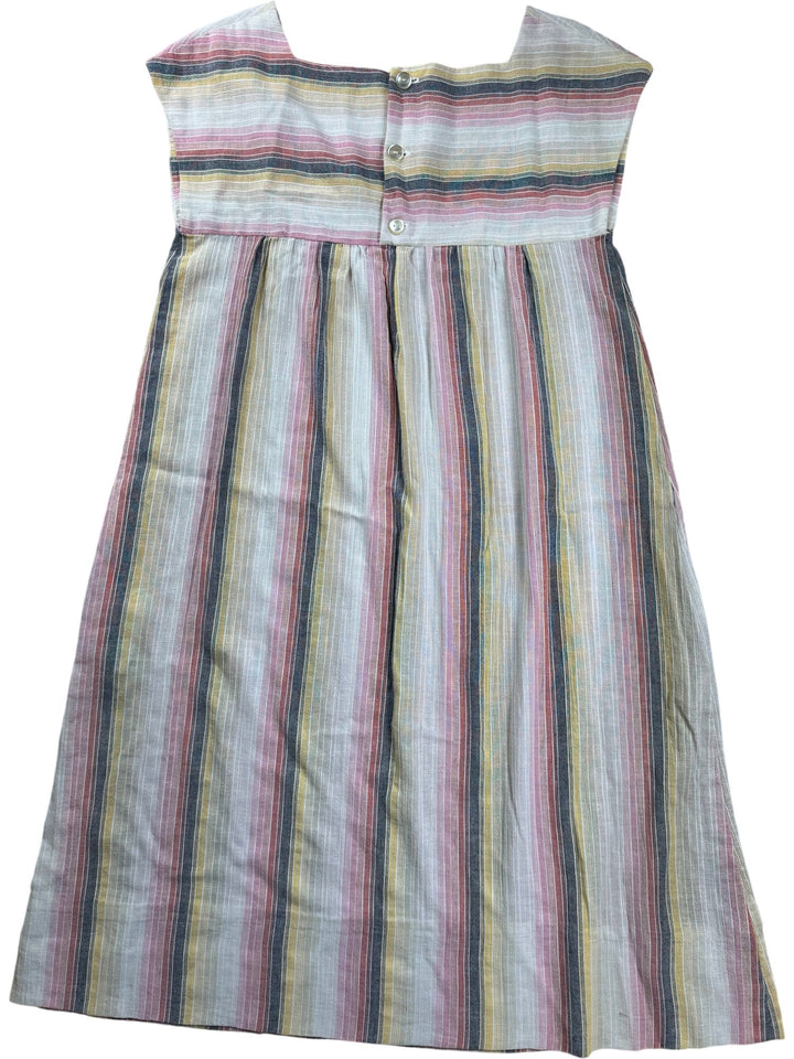 Striped Sleeveless Day Dress - S - Think Vintage ltd