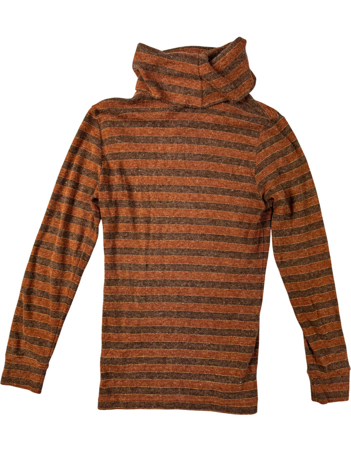 Striped Turtle Neck Sweater - S - Think Vintage Online Ltd