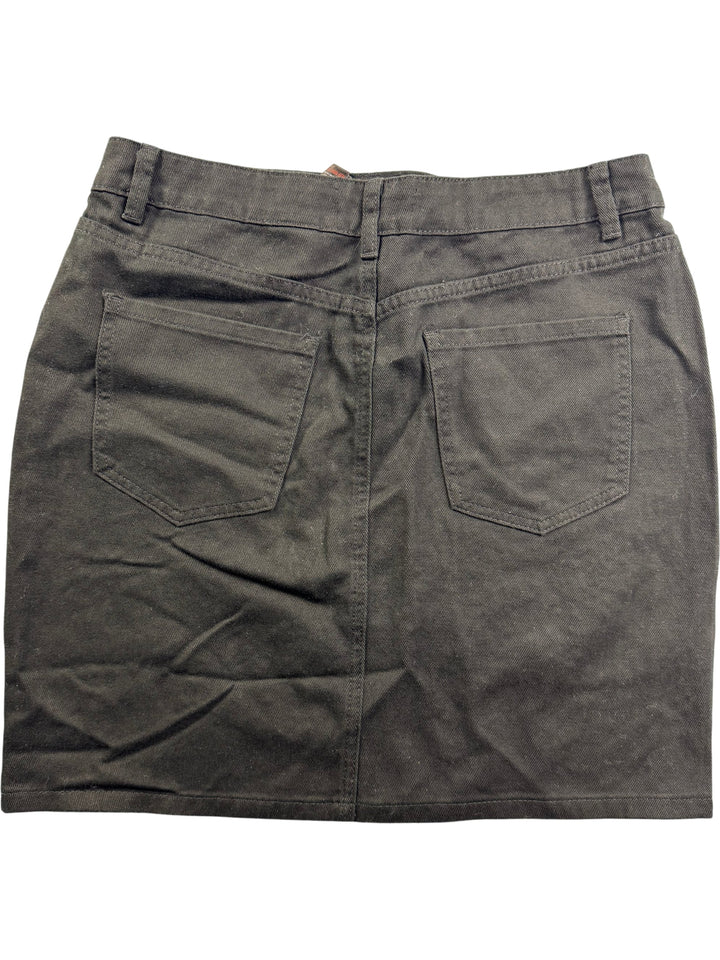 Studded Black Mini Skirt - W31 - Think Vintage ltd