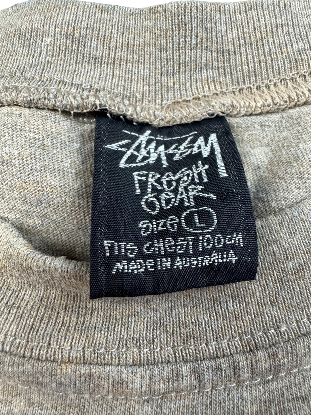 Stussy Beige Logo T-Shirt - M