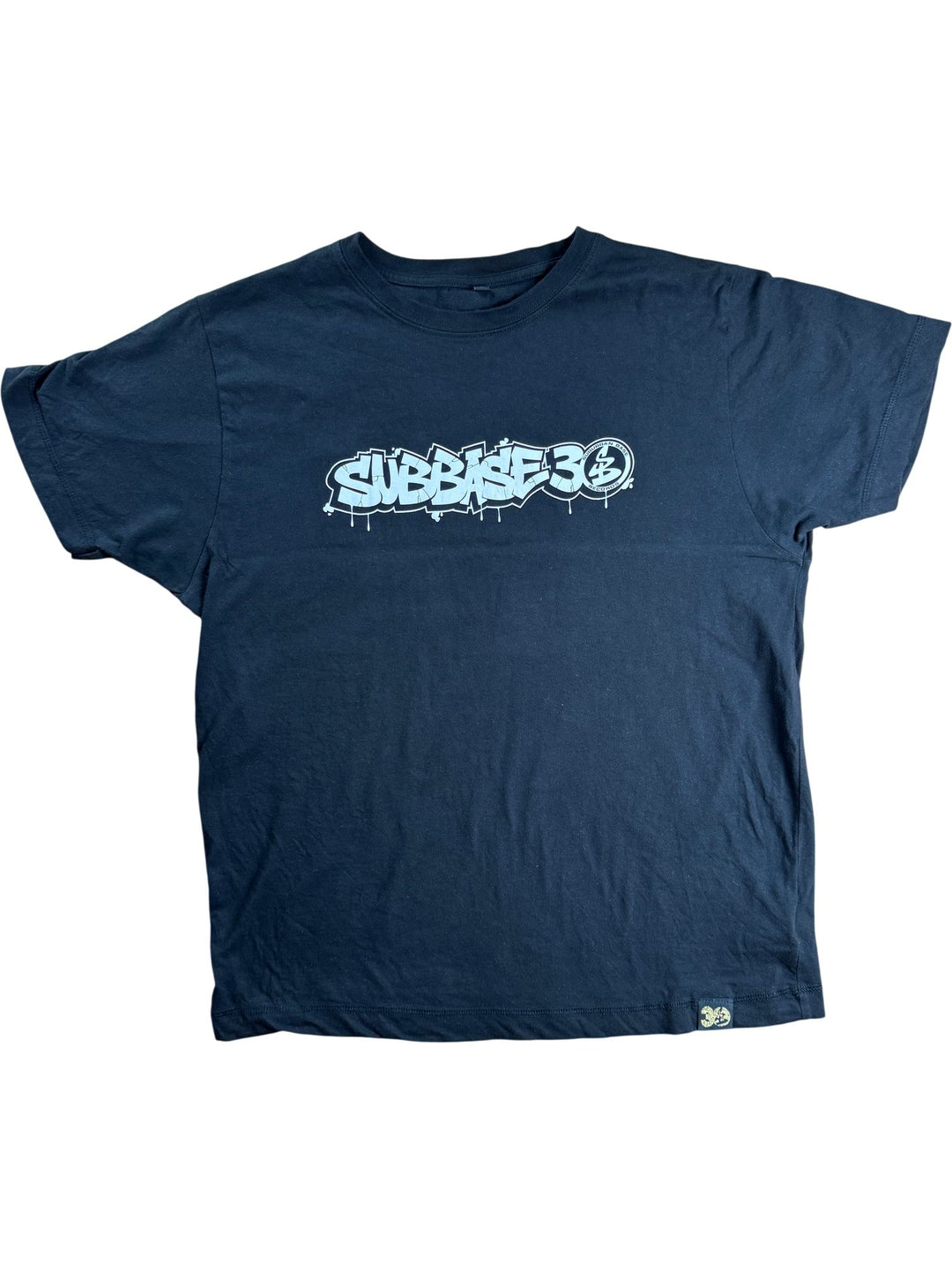 Subbase Records Black Graphic T-Shirt - M - Think Vintage ltd