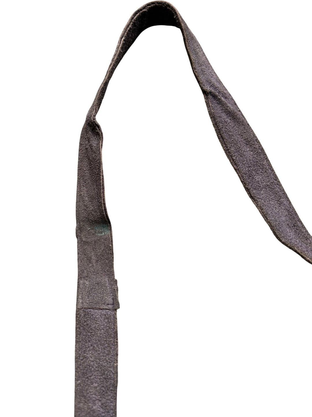 Suede Messenger Bag with Button Closure
