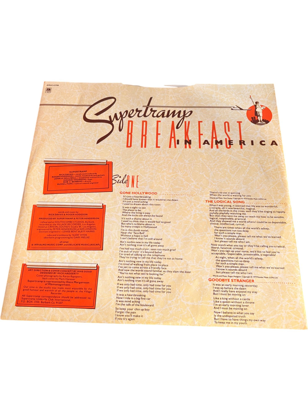 Supertramp Breakfast in America Vinyl - Good - Think Vintage ltd