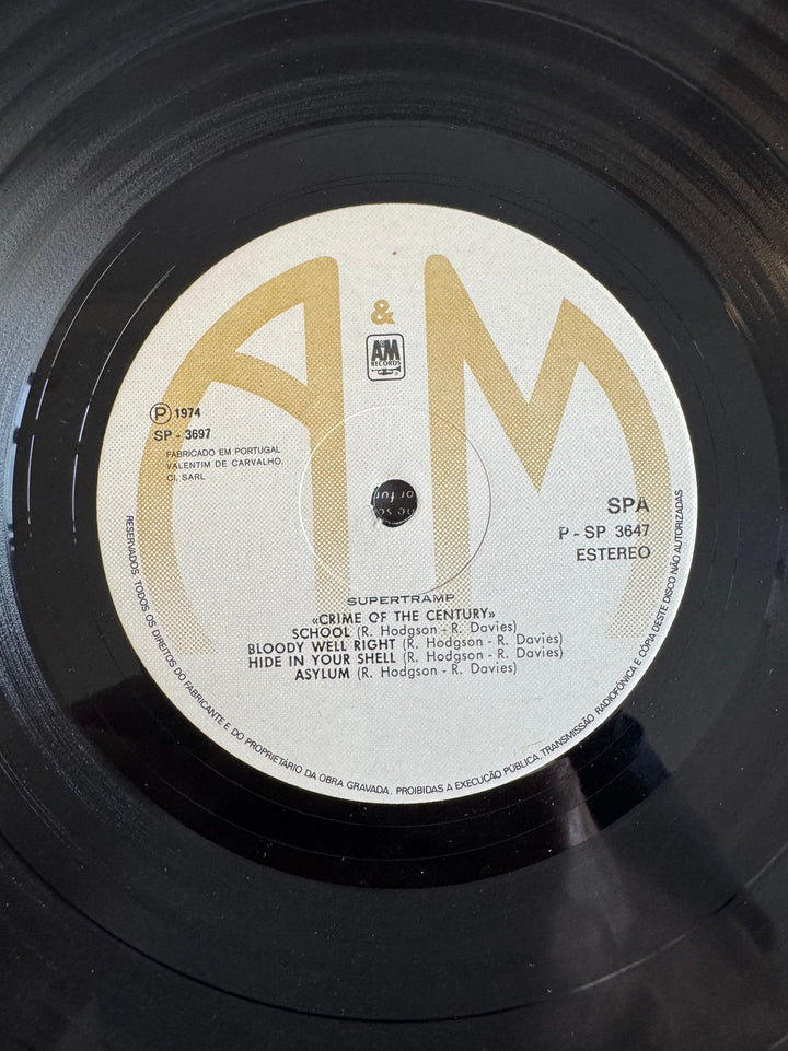 Supertramp Crime Of The Century Vinyl Record - Fair - Think Vintage ltd