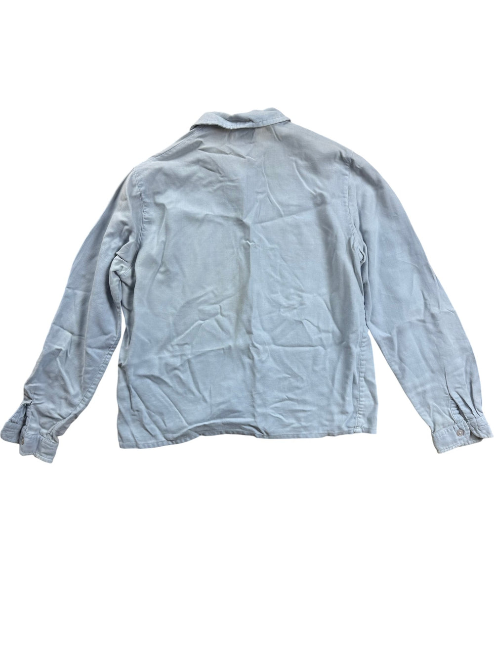 Swan Lake Blue Button-Up Shirt - S - Think Vintage ltd