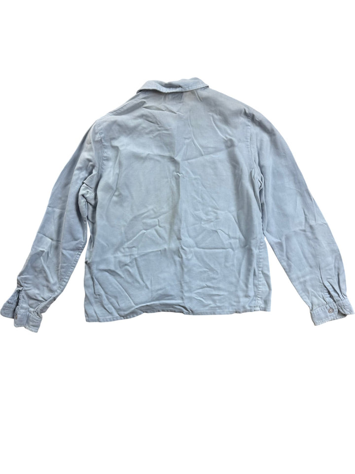 Swan Lake Blue Button-Up Shirt - S - Think Vintage ltd