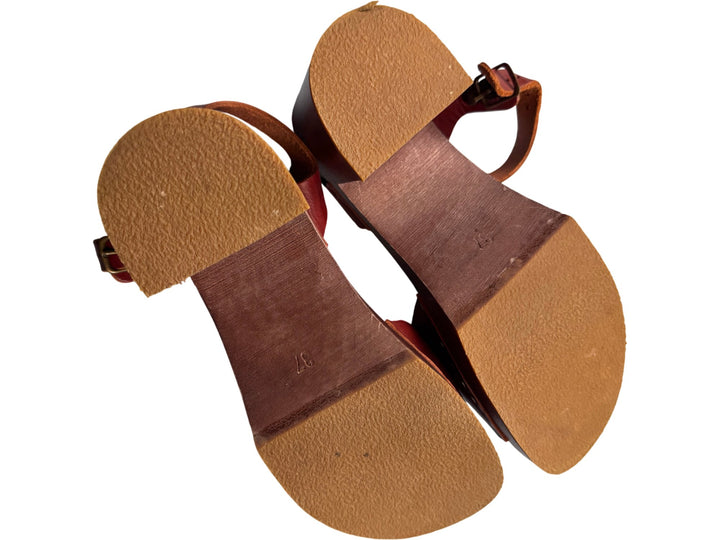Swedish Hasbeens Leather Sandals - UK 4 - Think Vintage