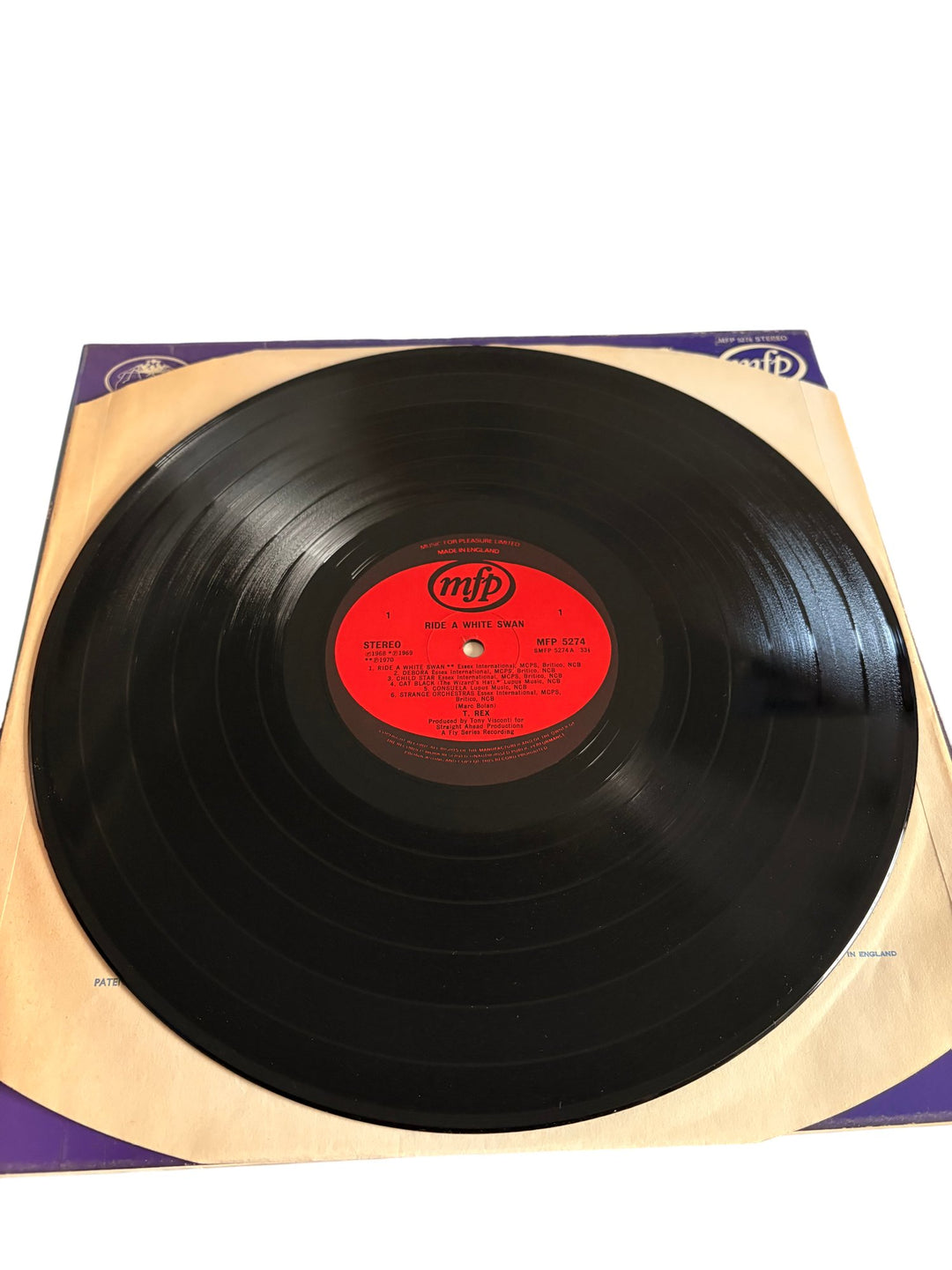 T. Rex Ride A White Swan Vinyl Record - Good - Think Vintage ltd