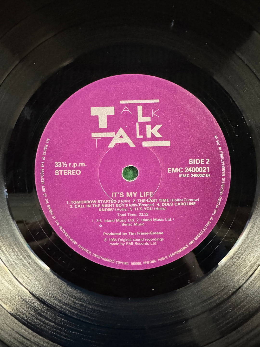 Talk Talk It's My Life Vinyl Record - Think Vintage