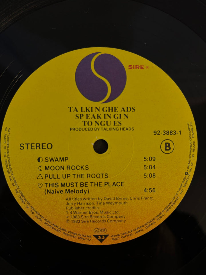 Talking Heads Speaking in Tongues Vinyl LP - NM/Mint - Think Vintage ltd