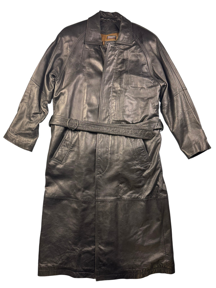 Tannery West Long Leather Trench Coat - XL