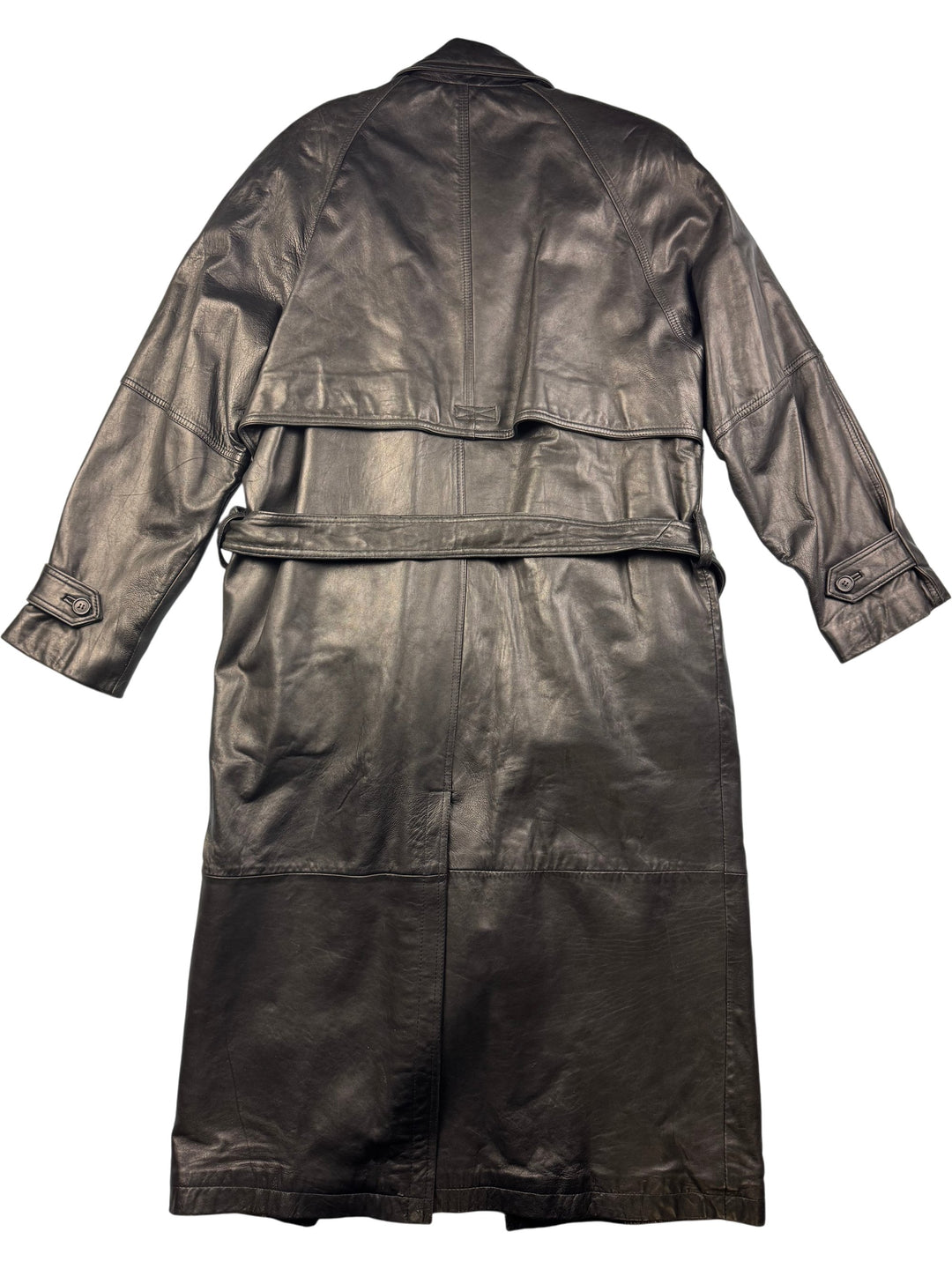 Tannery West Long Leather Trench Coat - XL