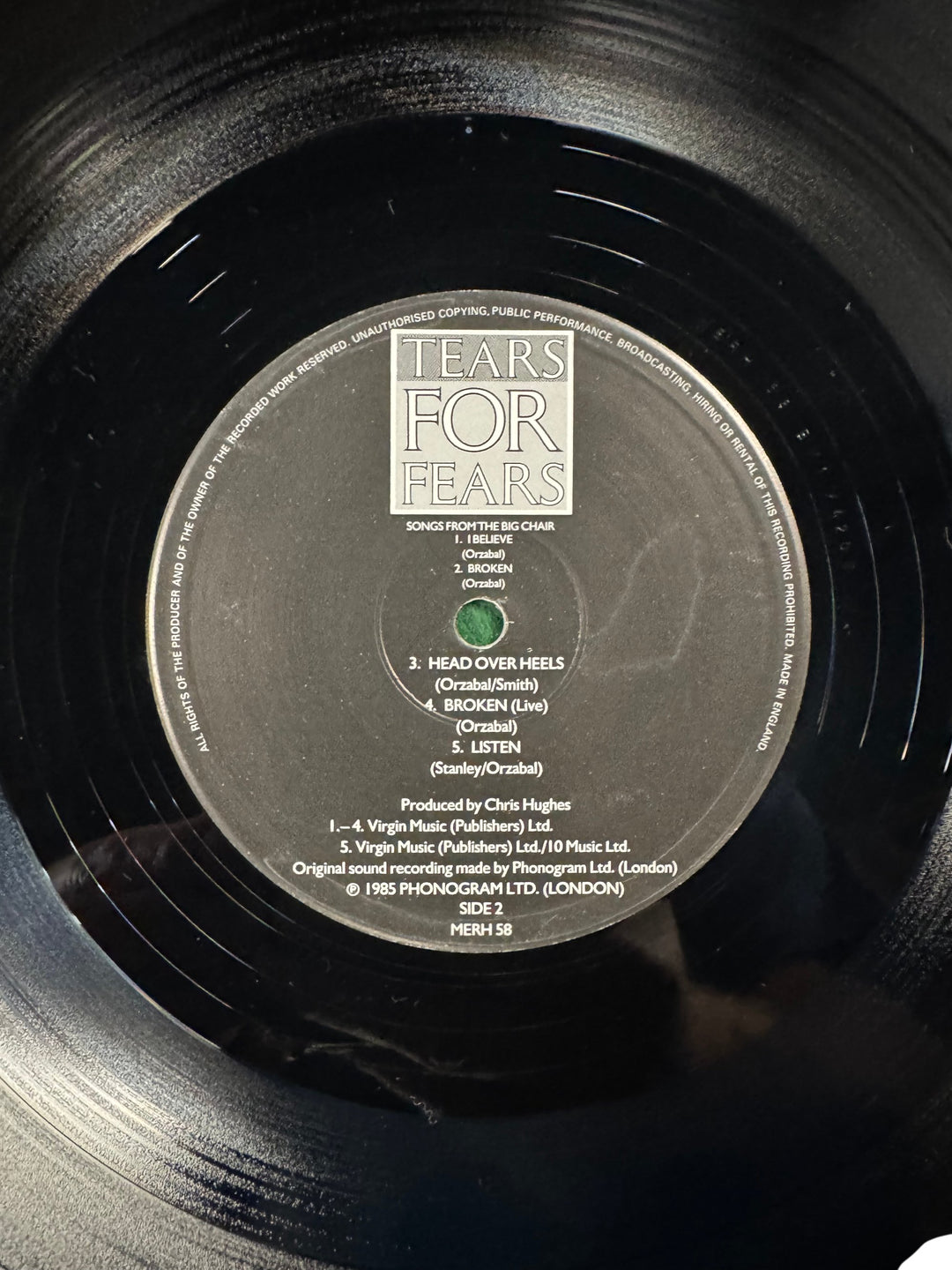 Tears For Fears Songs From The Big Chair Vinyl - Think Vintage