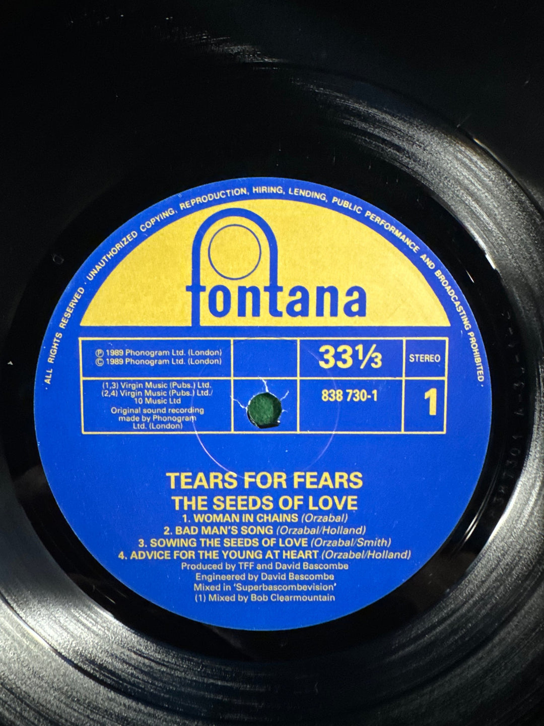 Tears for Fears The Seeds of Love Vinyl Album - Think Vintage