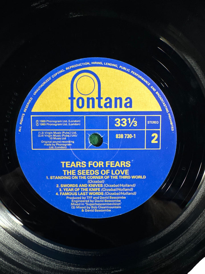 Tears for Fears The Seeds of Love Vinyl Album - Think Vintage
