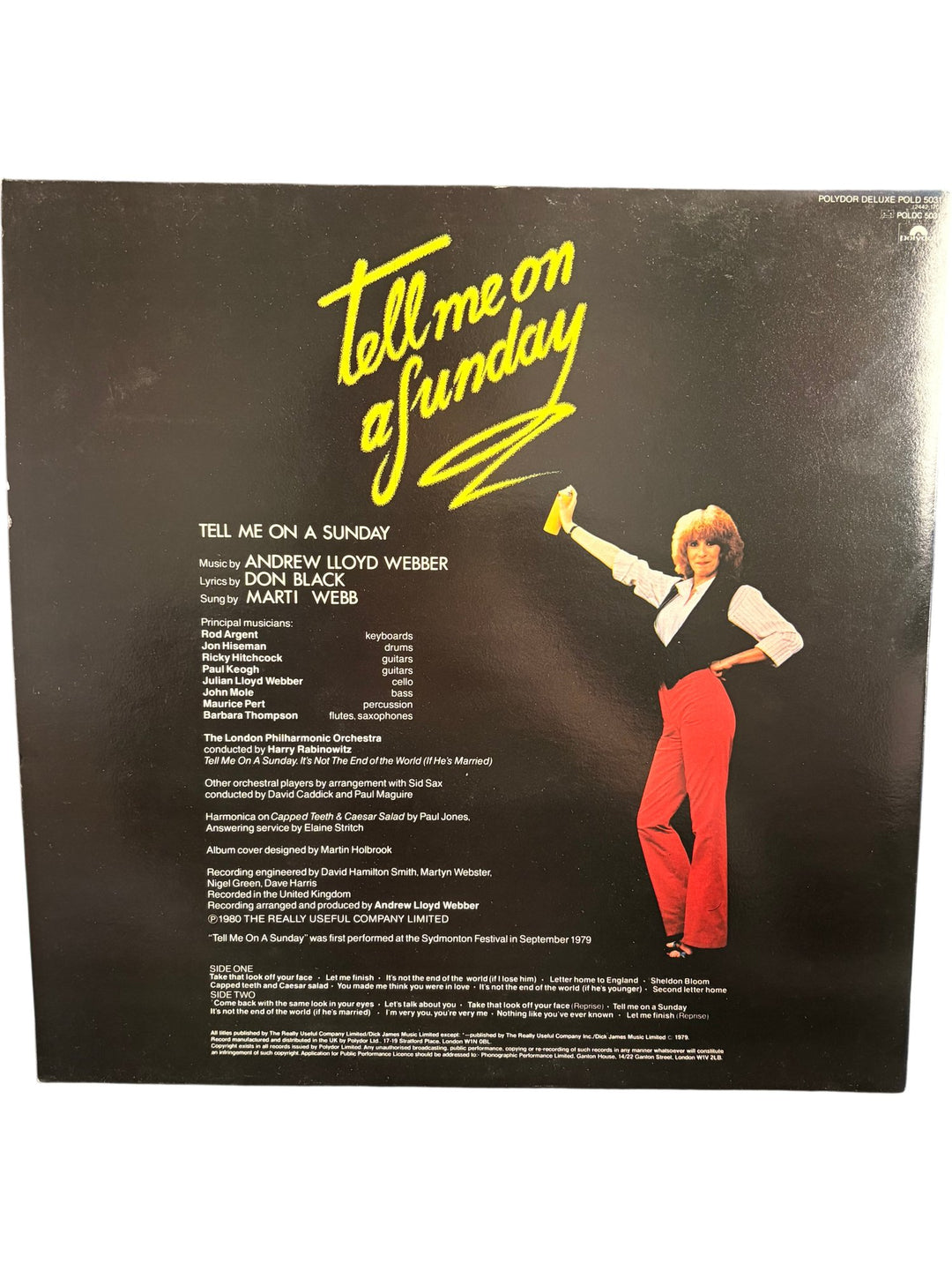 Tell Me On A Sunday LP Album - Good - Think Vintage ltd