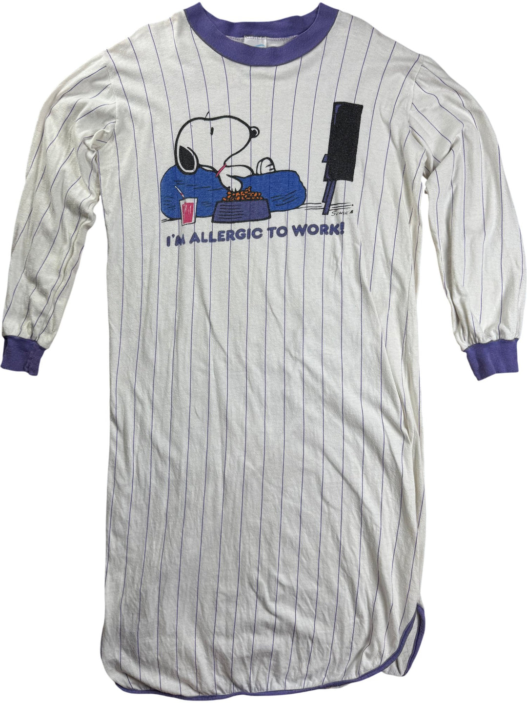 Tempo Snoopy Graphic Long Nightgown - M - Think Vintage ltd