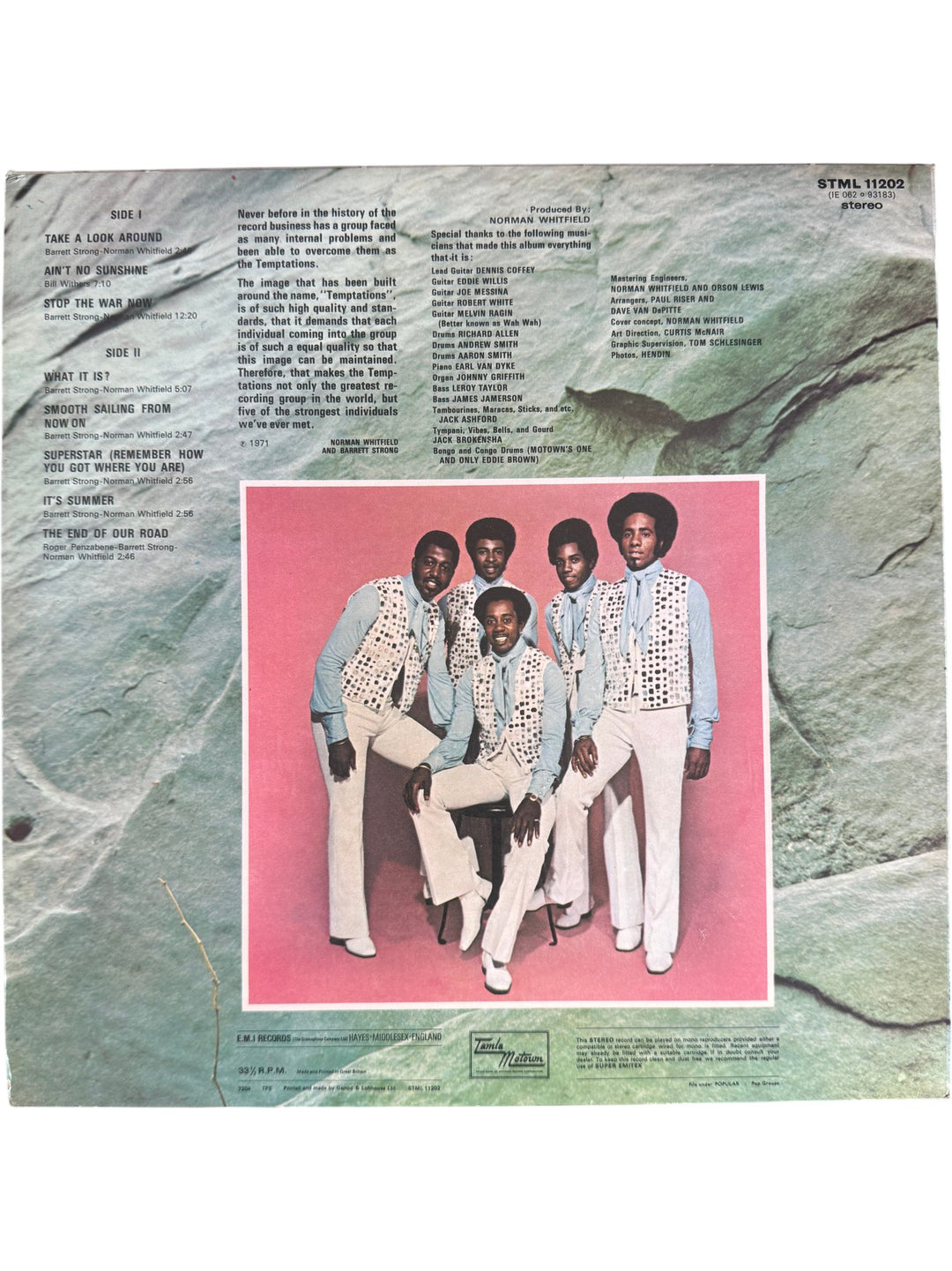 Temptations Solid Rock Vinyl Album 1971 - Very Good - Think Vintage ltd