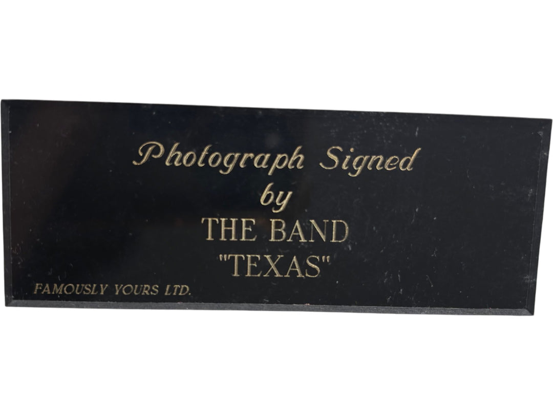 Texas Band Signed Framed Photograph Autograph February 1998 Collectable - Think Vintage ltd