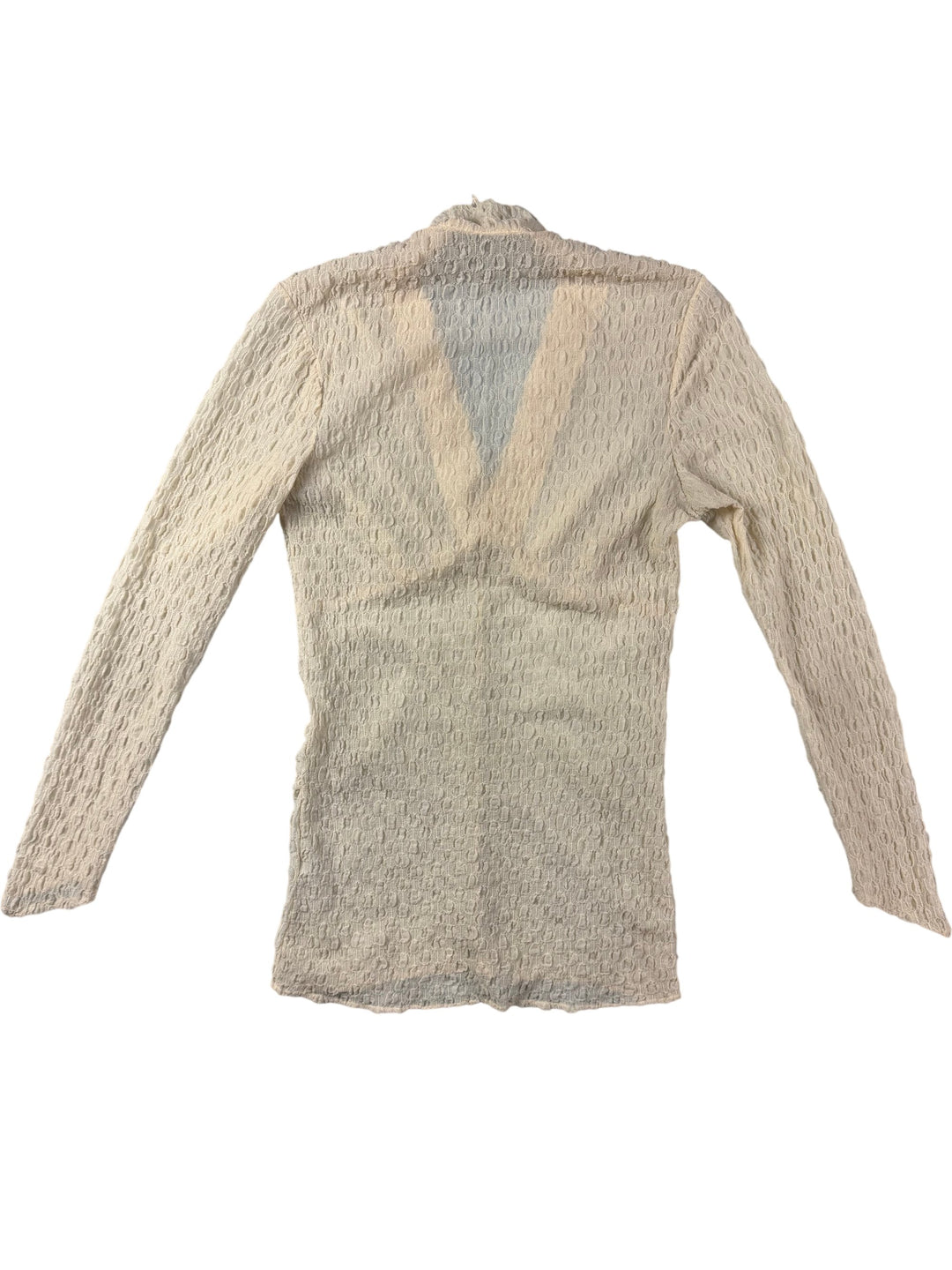Textured Long Sleeved Blouse - S - Think Vintage Online Ltd