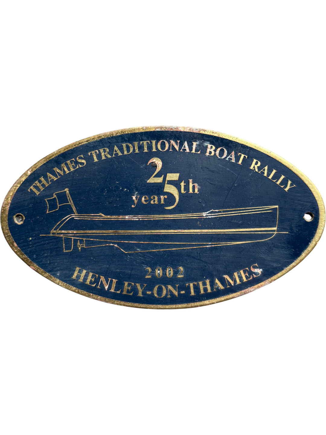 Thames Traditional Boat Rally 25th Year Small Plaque Henley-On-Thames 2002 - Think Vintage