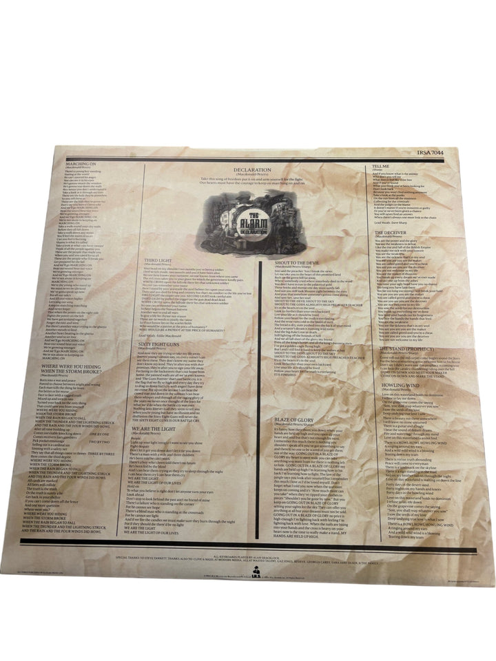 The Alarm Declaration Vinyl Record - Think Vintage ltd