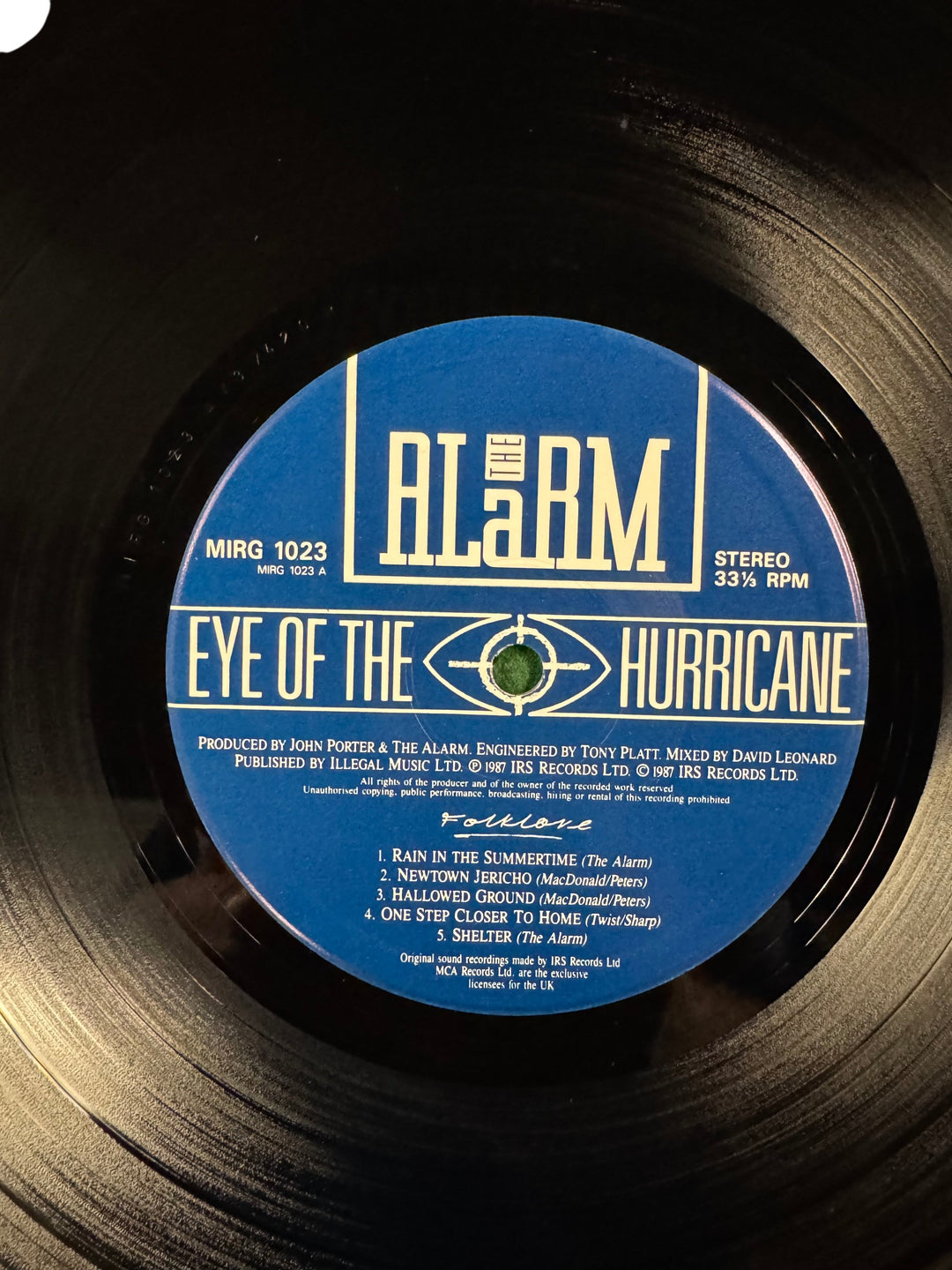 The Alarm Eye Of The Hurricane Vinyl Record - Think Vintage