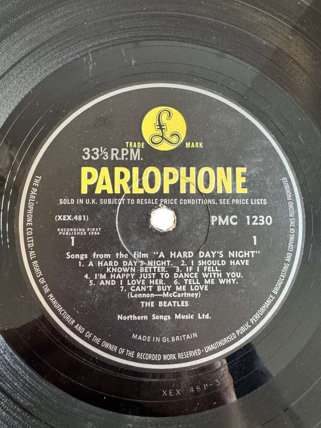The Beatles A Hard Day's Night Vinyl Record - Fair - Think Vintage ltd