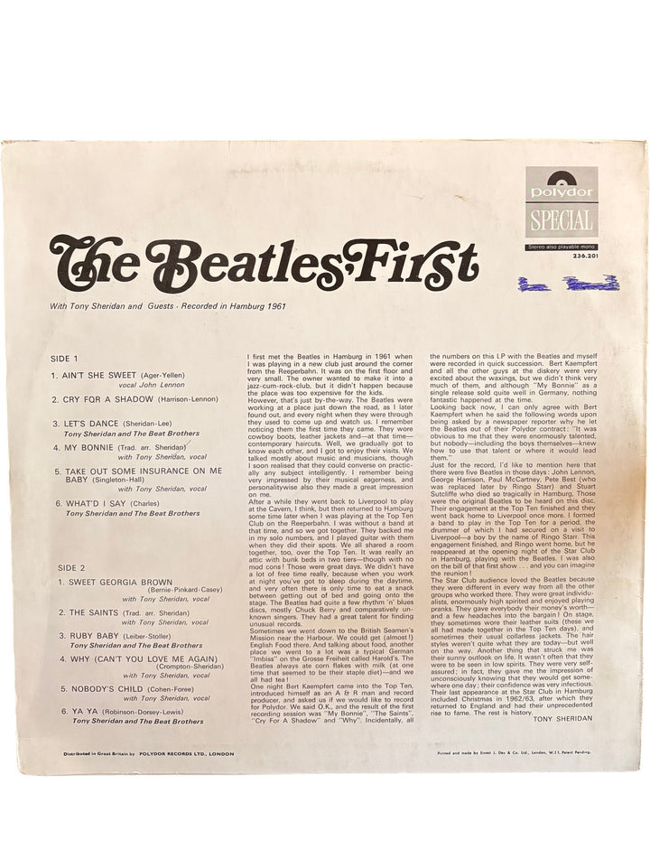 The Beatles First Vinyl LP - Fair - Think Vintage ltd